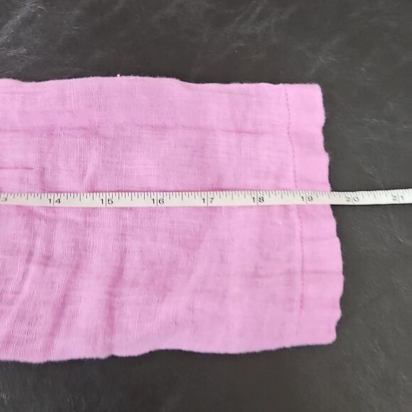 Crown Linen Designs Womens Purple Elbow Sleeve Blouse Size M 100% Linen Mature - Picture 10 of 10